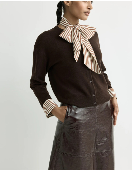 Alianne - Cardigan à nœud en doux mélange de cachemire