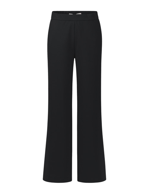 Palina - Long wijde broek in luxe structuurjersey