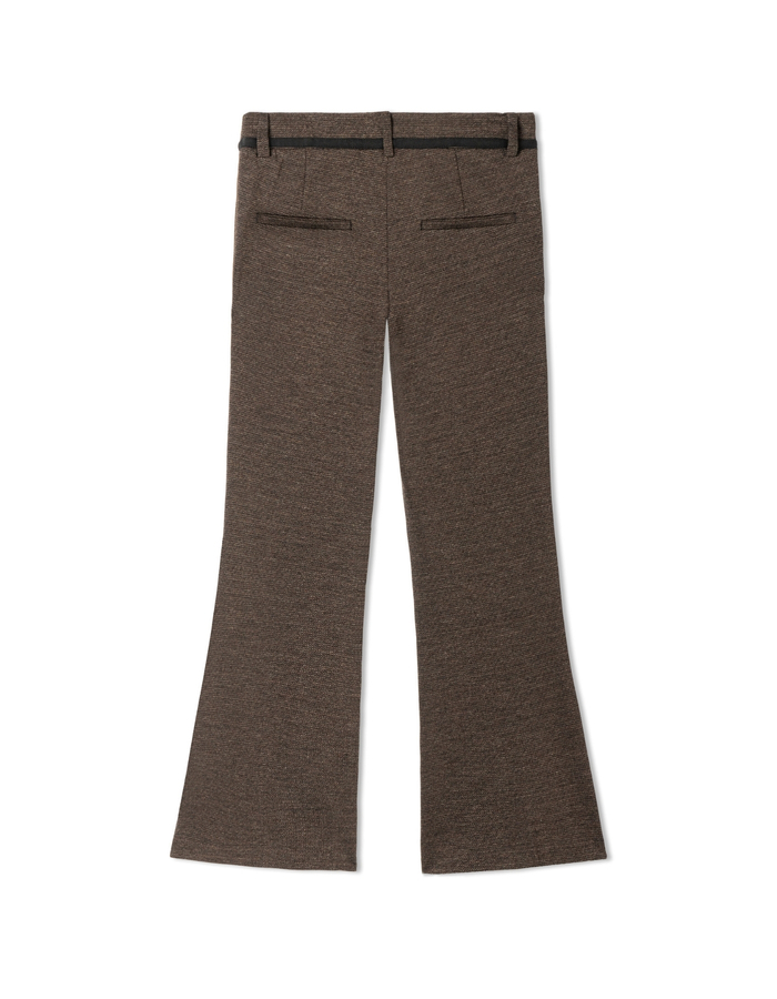 Francoise - Pantalon cropped évasé en matière stretch confortable