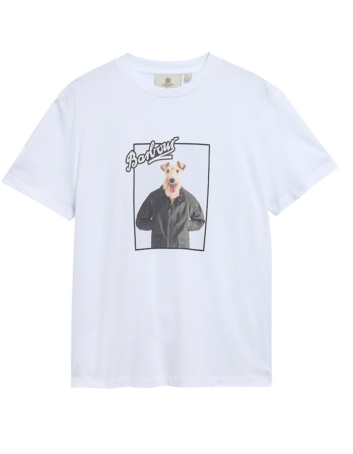 T-shirt chien avec imprimé graphique Barbour