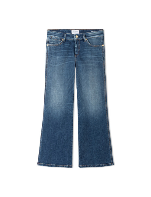 Fina - Jean wide leg en denim bleu intemporel