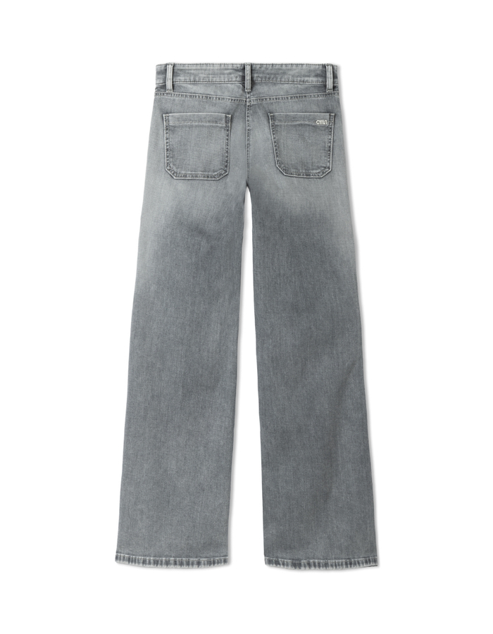 Amara - Jean wide leg délavage gris