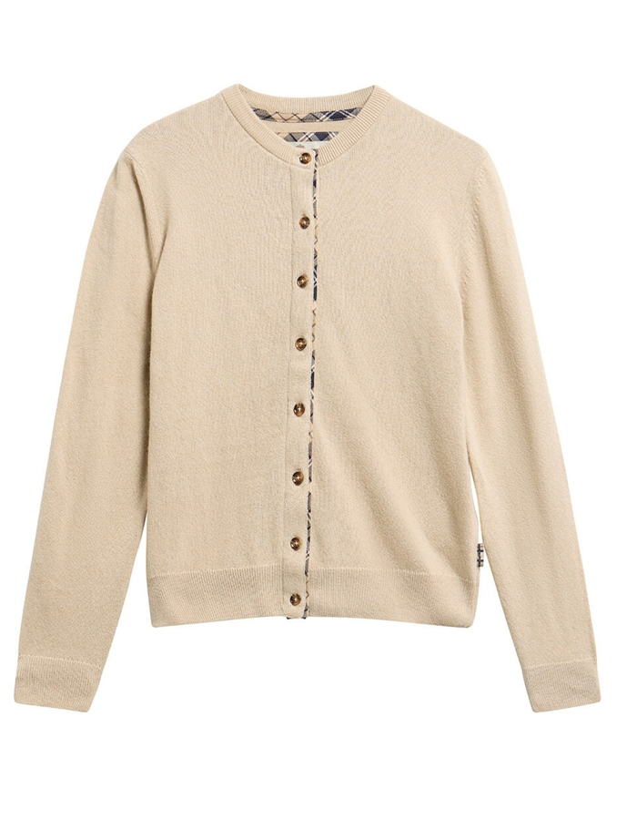 Cardigan Honey avec détails tartan