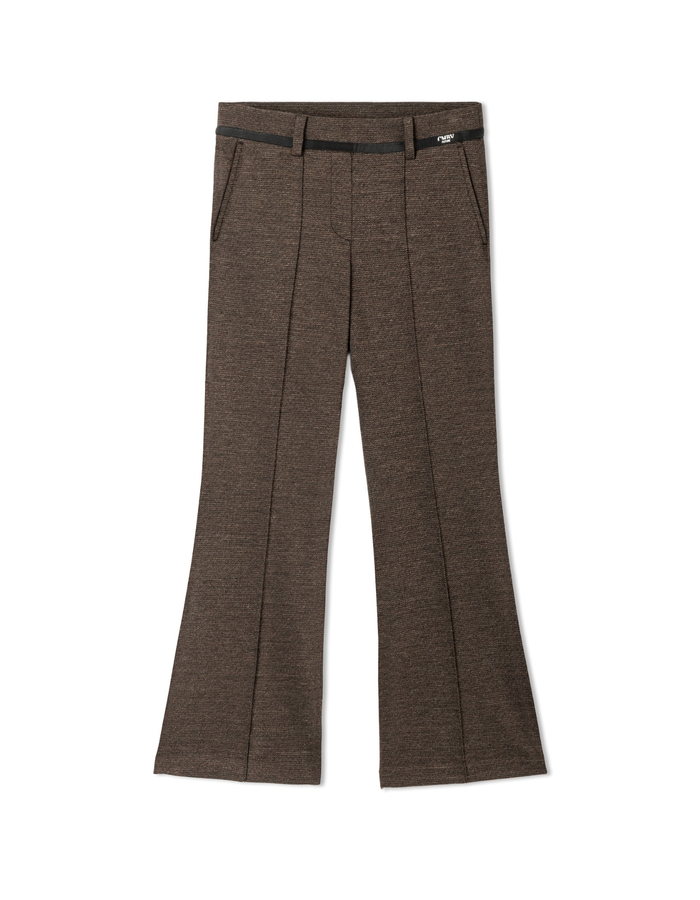 Francoise - Pantalon cropped évasé en matière stretch confortable