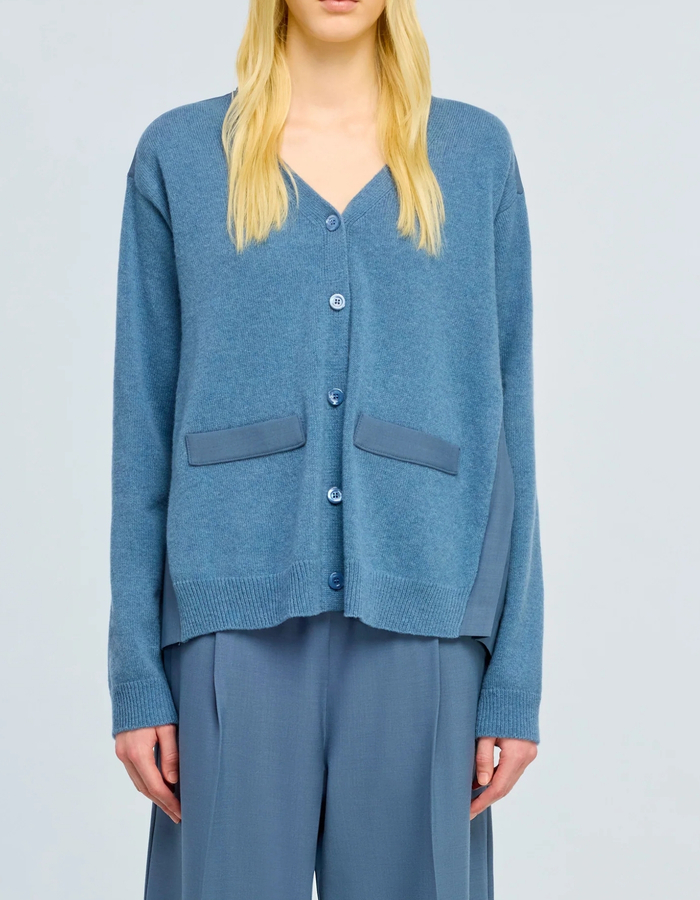 Semi Couture lange mouw gilet indigo