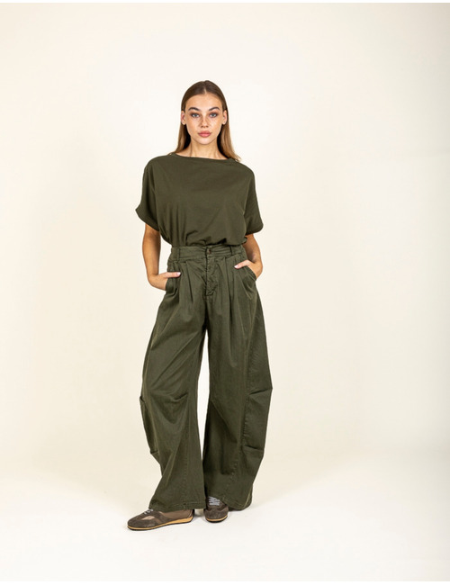 Black Rose t-shirt korte mouw kaki