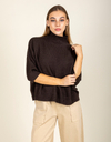 Black Rose lange mouw pull bruin
