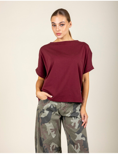 Black Rose t-shirt korte mouw bordeaux