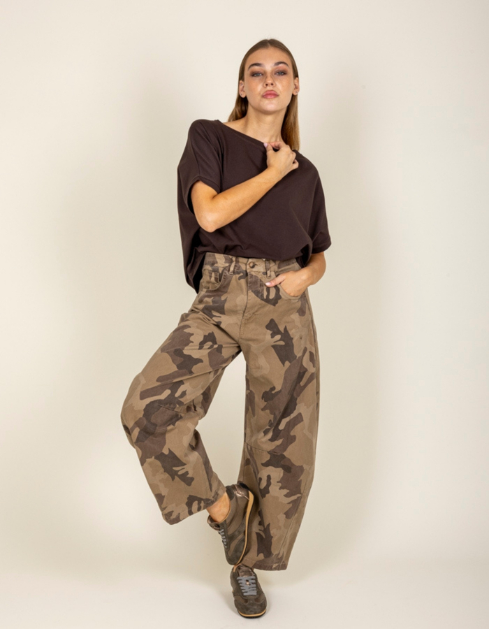 Black Rose t-shirt korte mouw bruin