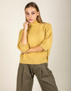 Black Rose 3/4 mouw pull oker