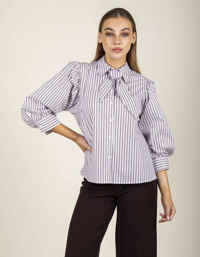 Amelie Amelie 3/4 mouw bloes beige