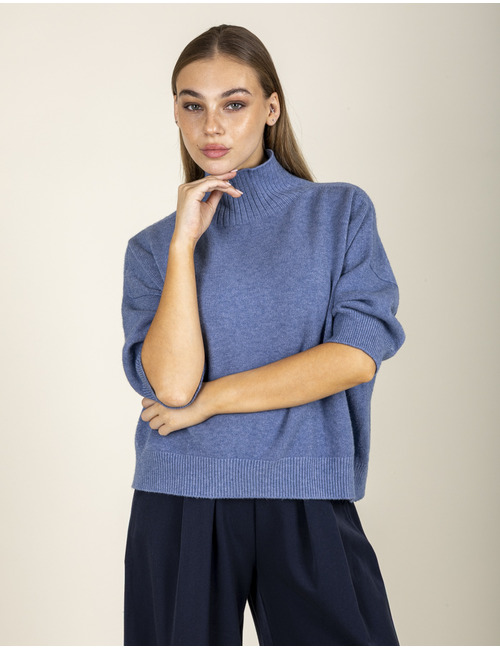 Black Rose 3/4 mouw pull blauw