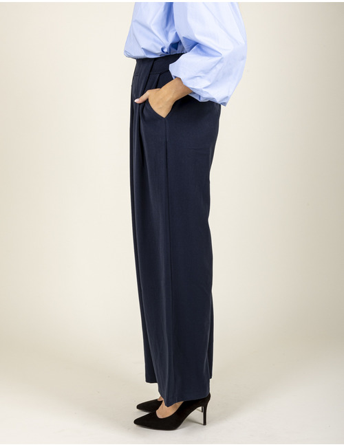 Lara - wijde broek met plooidetails
