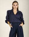Black Rose 3/4 mouw bloes navy