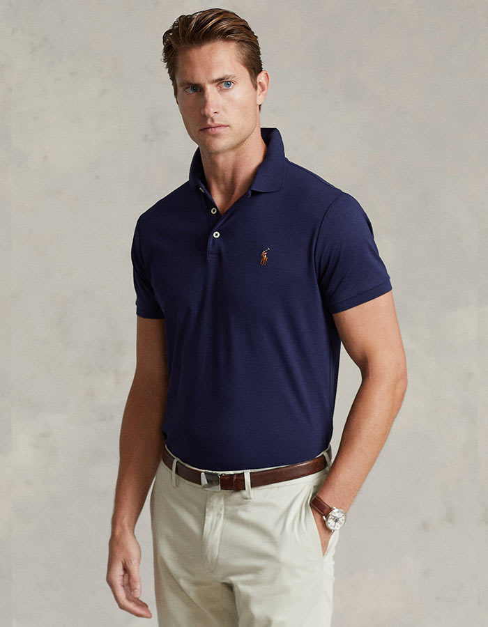 Slim Fit Polo Soft Cotton Blauw