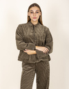 Peach jacket - korte ribfluwelen jas kaki