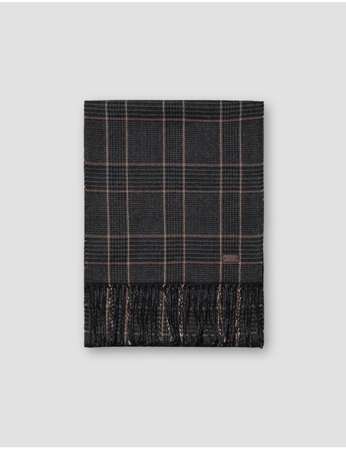 Prince of Wales merino wollen sjaal met tijdloos ruitdessin