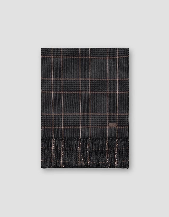 Prince of Wales merino wollen sjaal met tijdloos ruitdessin