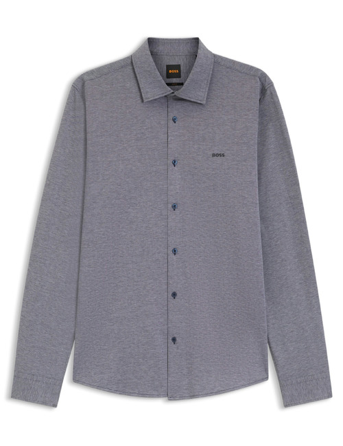 Mysoft jersey hemd in gemêleerd katoen met comfortabele stretch