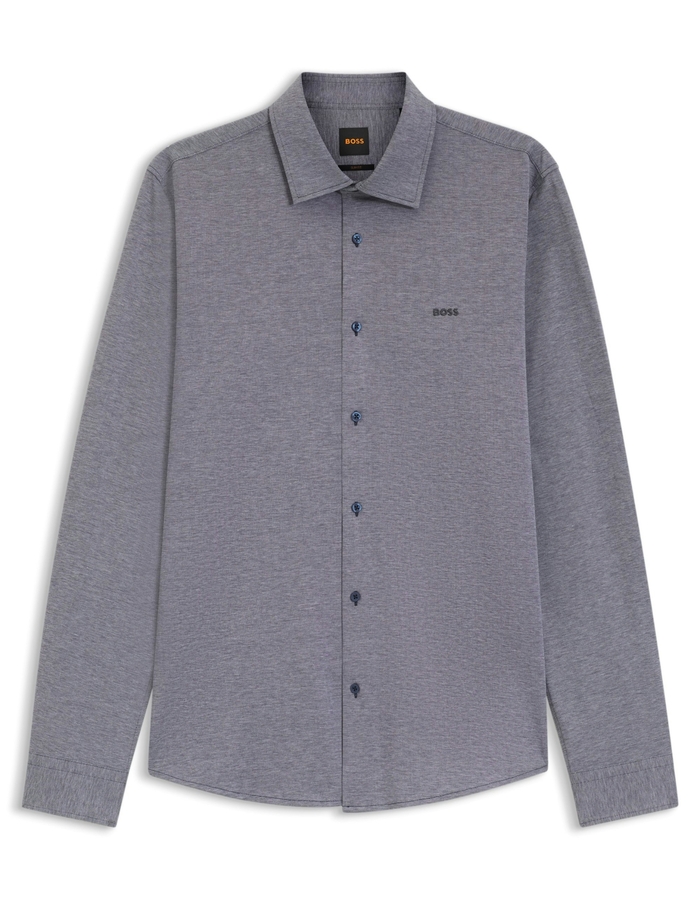Mysoft jersey hemd in gemêleerd katoen met comfortabele stretch