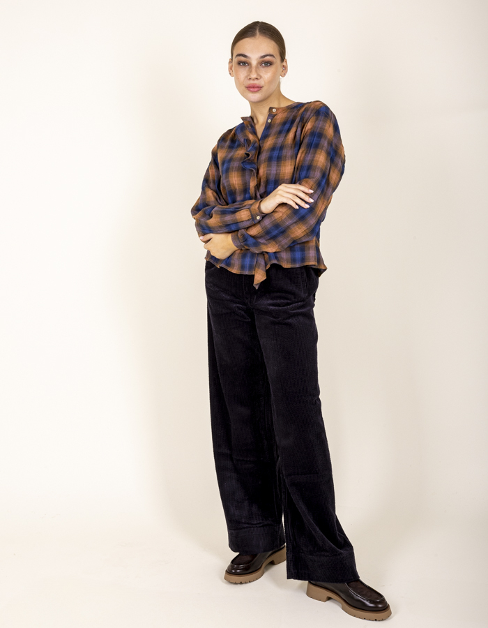 Jcsophie lange mouw bloes cognac