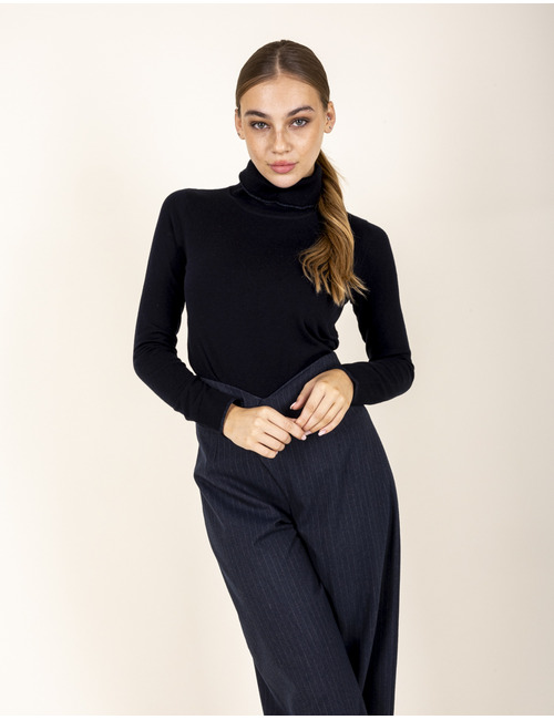Kocca pull rolkraag blauw