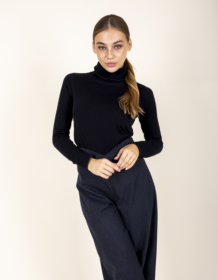 Kocca pull rolkraag blauw