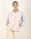 Patricia vest - bodywarmer à texture teddy beige
