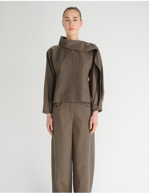Oscar The Collection lange mouw bloes taupe