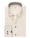 Chemise Slimline en twill couleur champagne avec détails contrastés