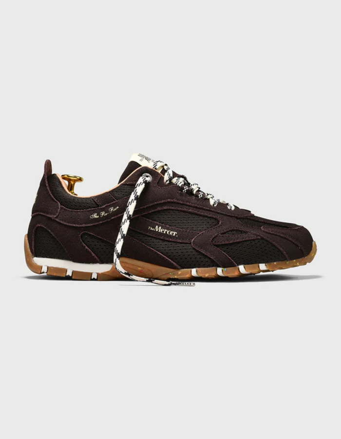 The Re Run Drive sneakers in bruin met retro uitstraling