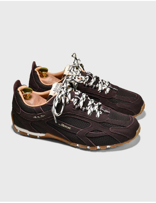 The Re Run Drive sneakers in bruin met retro uitstraling