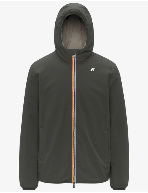 Jack St Warm Double omkeerbare tussenjas in groen en zwart