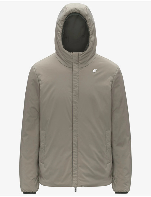 Jack St Warm Double omkeerbare tussenjas in groen en zwart