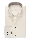 Chemise Regular en twill couleur champagne avec détails contrastés