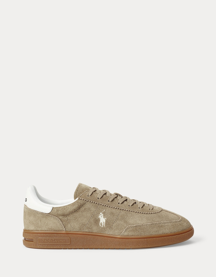 Bedford suède sneaker in lichtbruin