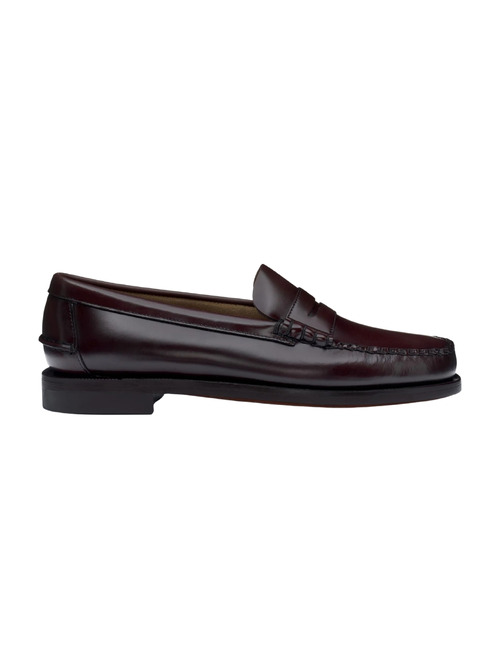 Classic Dan leren penny loafers in bordeauxbruin