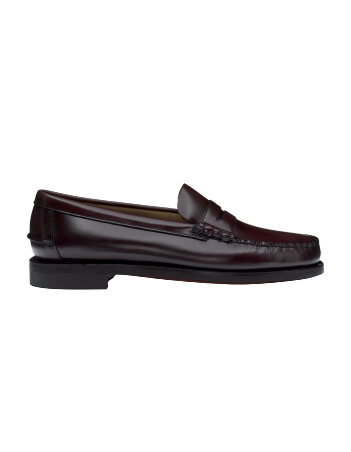 Classic Dan leren penny loafers in bordeauxbruin