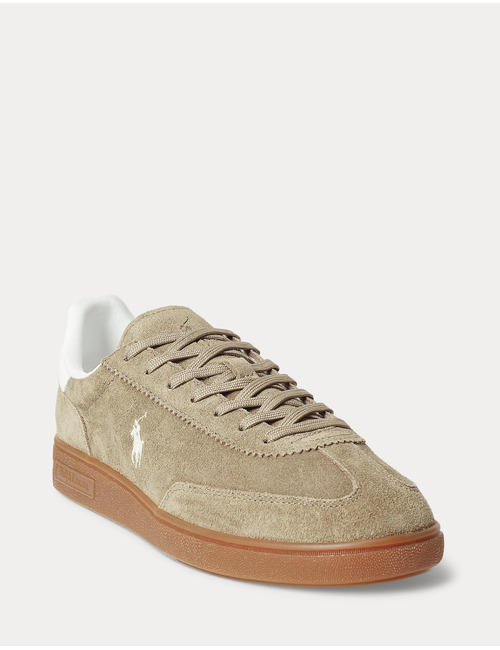 Bedford suède sneaker in lichtbruin