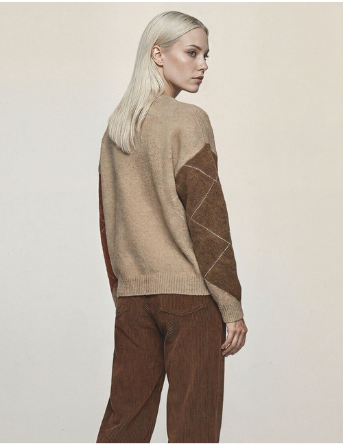 Jeff lange mouw sweater beige