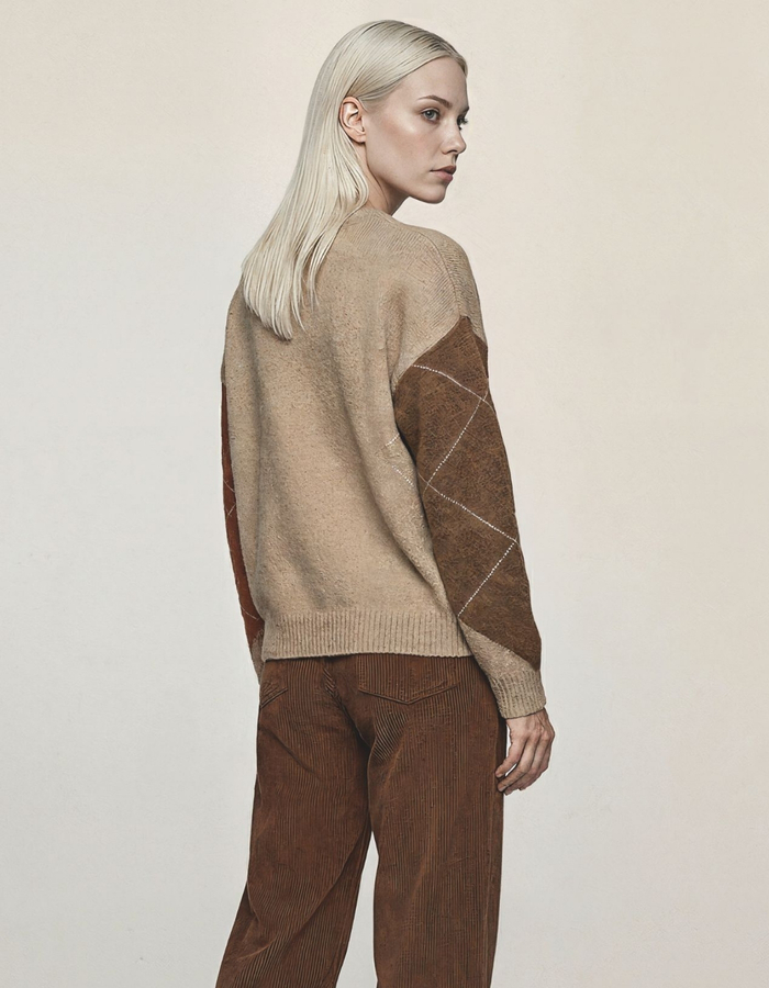Jeff lange mouw sweater beige