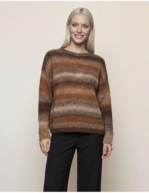 Jeff lange mouw sweater bruin