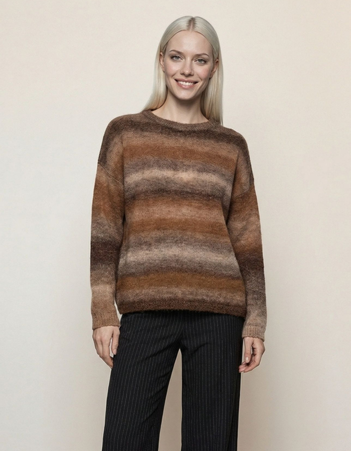 Jeff lange mouw sweater bruin