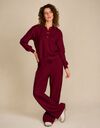 Badies - broek met wijde pijpen bordeaux