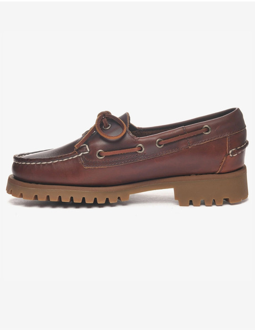 Sebago mocassin met hak bruin