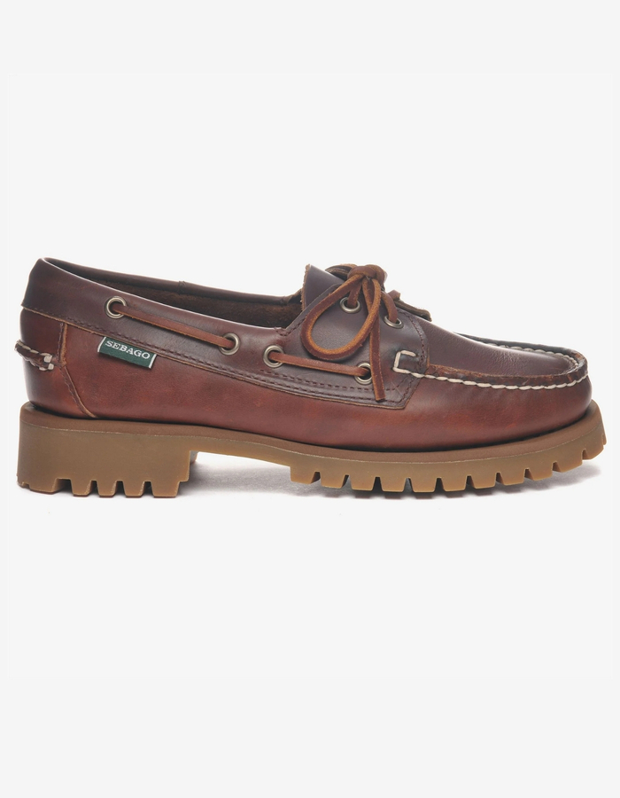 Sebago mocassin met hak bruin