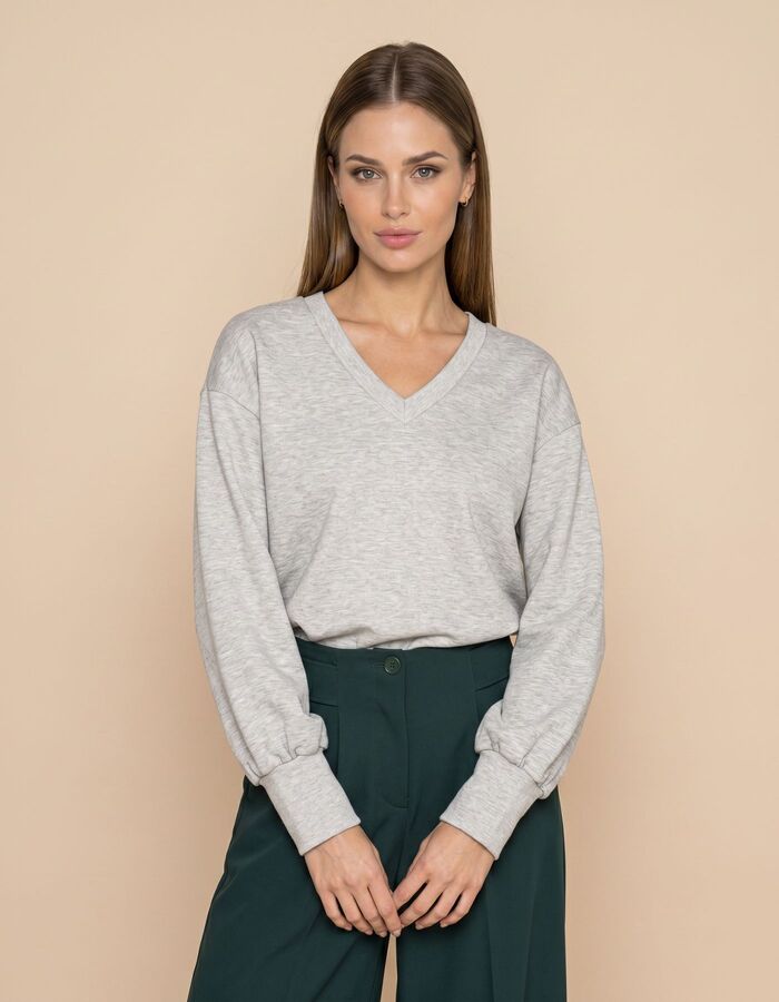 Maison - sweater met Happy Wife Happy Life print