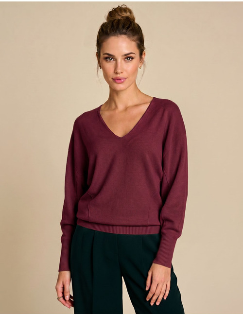 Due Amanti pull bordeaux