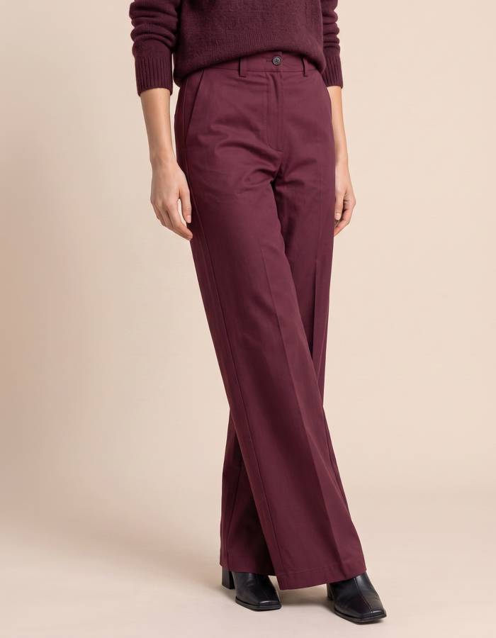Pauline - Pantalon à jambes larges avec plis