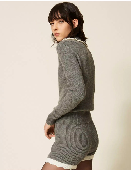 Twinset pull grijs